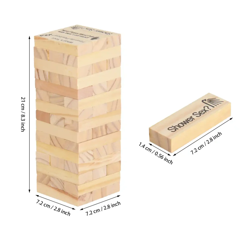 Jenga Couple Activities Date Night Adult Game | Specs