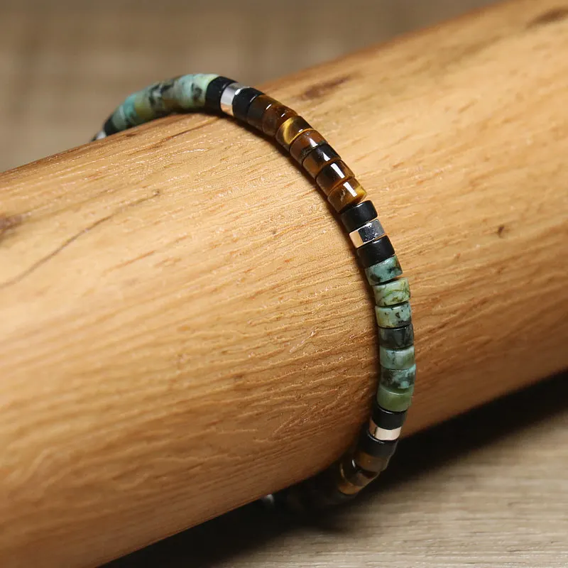 Minimalist African Turquoise Stone Healing Bracelet | NBO