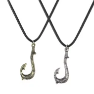Moana Maui Fishing Hook Pendant Leather Chain | Giftway