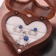 Sapphire Blue Hello Kitty Sterling Silver Earring | KE