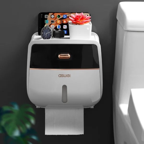 Waterproof Hygienic Toilet Paper Tube and Storage Rack | NBO