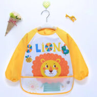 Waterproof Long Sleeve Baby Bib For Messy Feeders | yellow