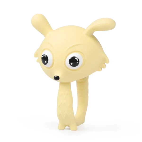 Cute Fox Silicone Teething Toy | yellow