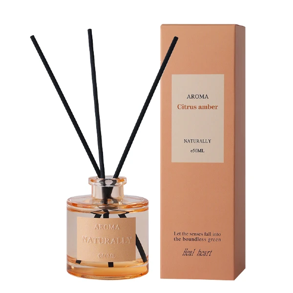 Aroma Citrus Amber Alcohol Free Reed Diffuser Set Long Lasting Aromatherapy Gift