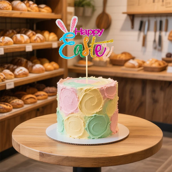 Happy Easter Glittering Cake Topper Decoration at Giftway Kenya