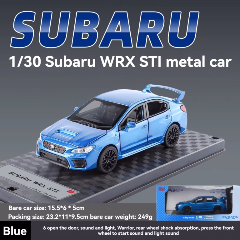 Blue Subaru WRX STI Diecast Model Car at Giftway Kenya